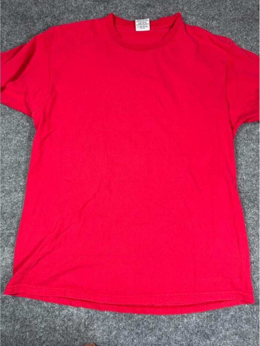 Vintage PLUMA Red Crew Neck T-Shirt Large